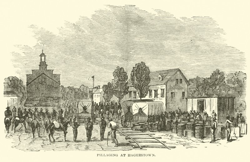 Saccheggio a Hagerstown, luglio 1864 da American School