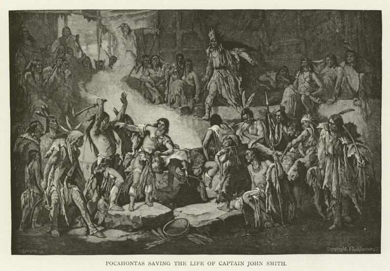 Pocahontas salva la vita del Capitano John Smith da American School