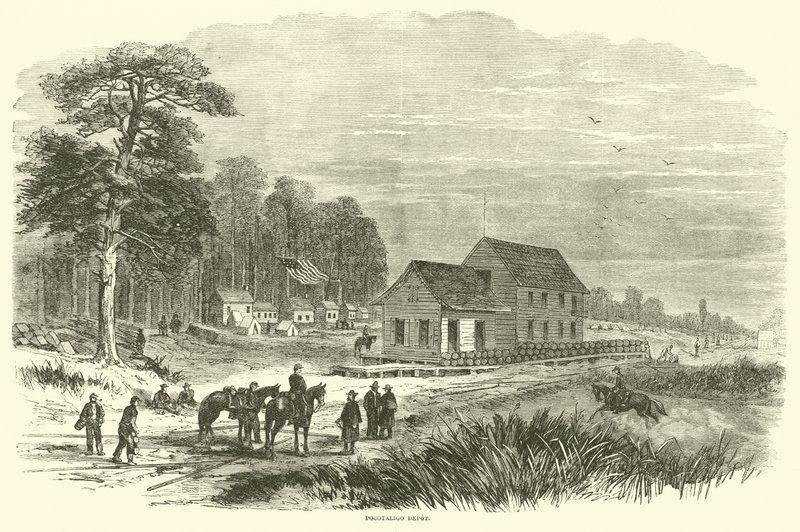 Pocotaligo Depot, gennaio 1865 da American School