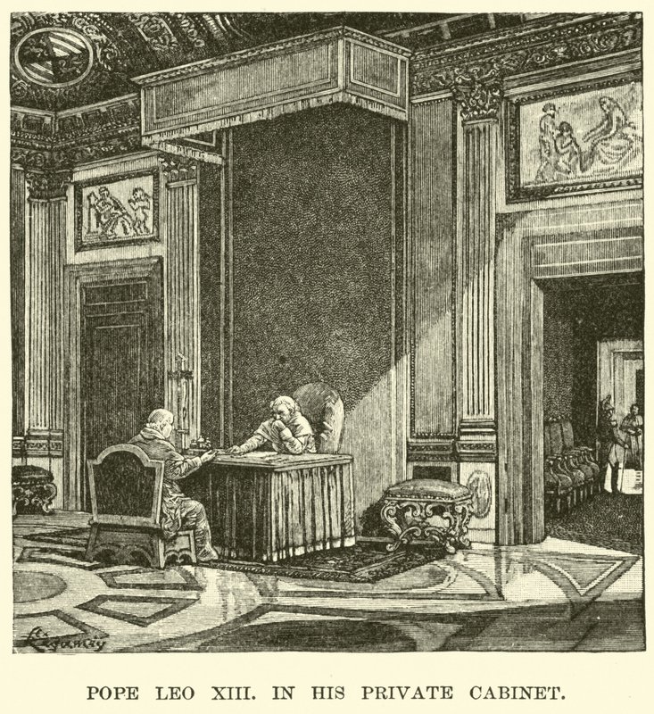 Papa Leone XIII, nel suo gabinetto privato da American School