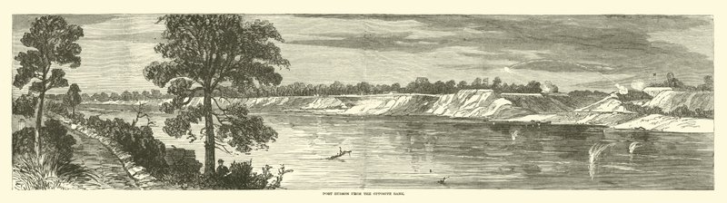 Port Hudson dalla riva opposta, maggio 1863 da American School