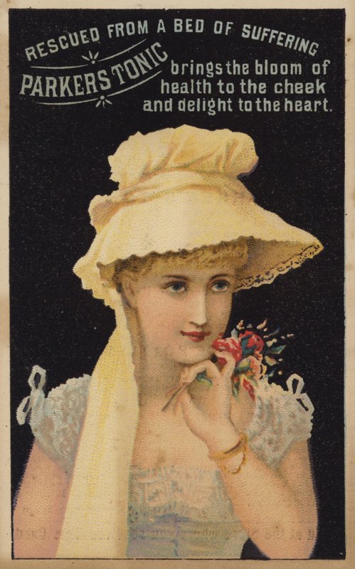 Bella signora che annusa i fiori da American School