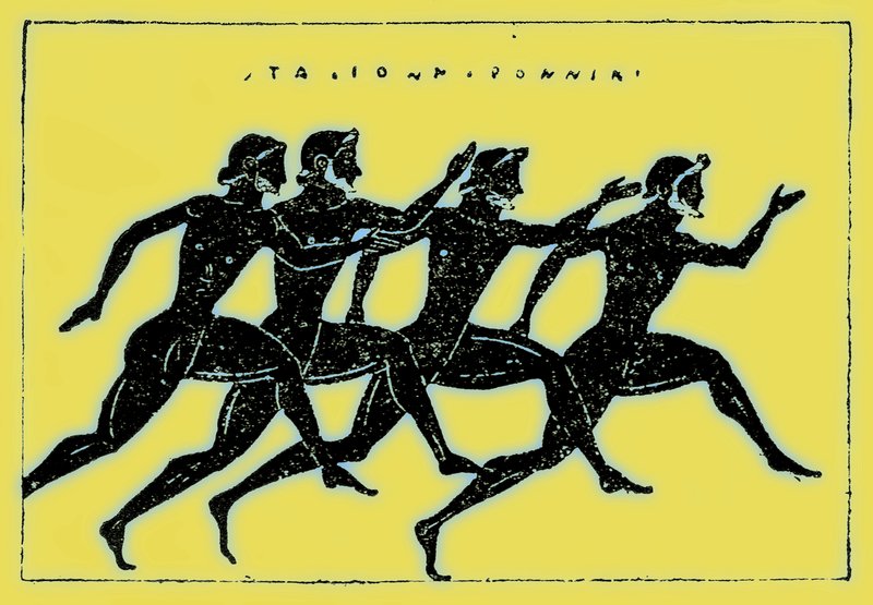 Corsa, illustrazione da History of Greece di Victor Duruy, pubblicato nel 1890 da American School