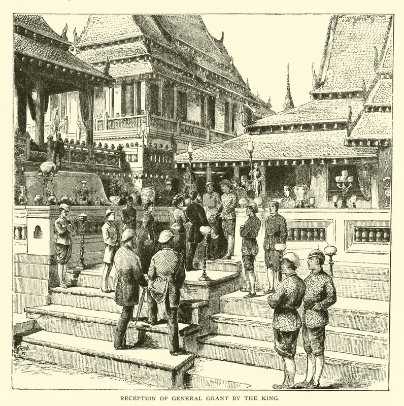 Ricevimento del Generale Grant da parte del Re da American School