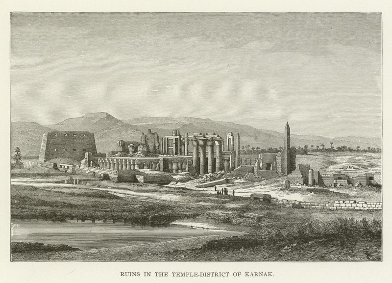 Rovine nel Distretto del Tempio di Karnak da American School