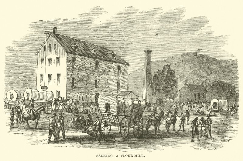 Saccheggio di un mulino, luglio 1864 da American School