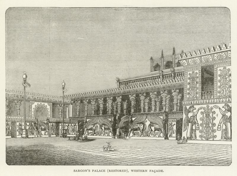 Palazzo di Sargon (restaurato), Facciata Ovest da American School