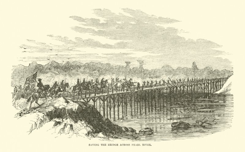 Salvataggio del ponte sul fiume Pearl, aprile 1863 da American School