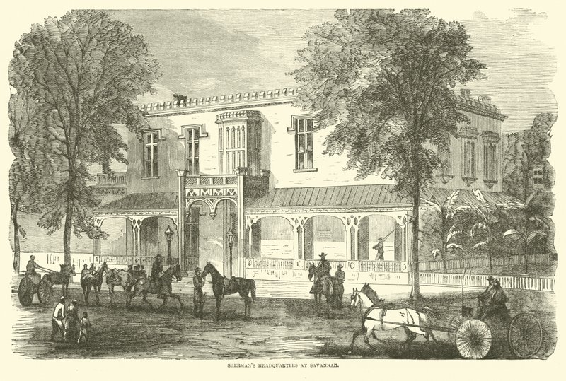 Quartier generale di Sherman a Savannah, dicembre 1864 da American School