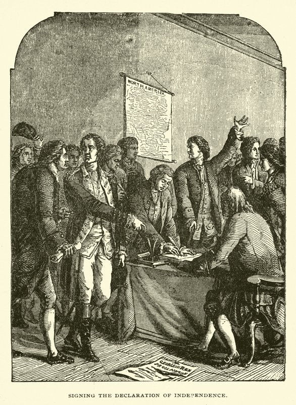 Firma della Dichiarazione di Indipendenza da American School