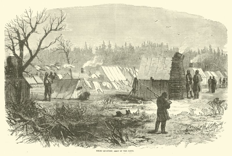 Quartieri degli schiavi, Esercito di James, marzo 1865 da American School