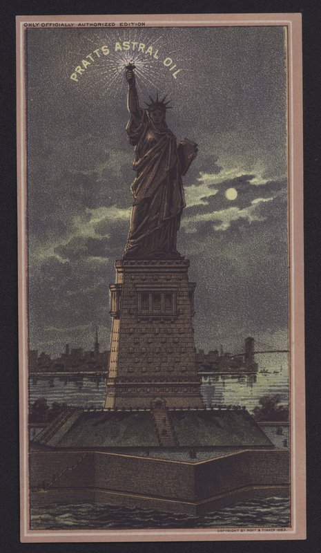 Statua della Libertà di notte, Pratts Astral Oil da American School