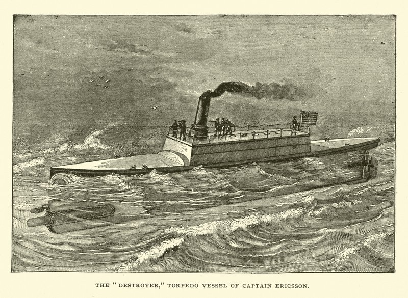 Il Distruttore, nave silurante del Capitano Ericsson da American School