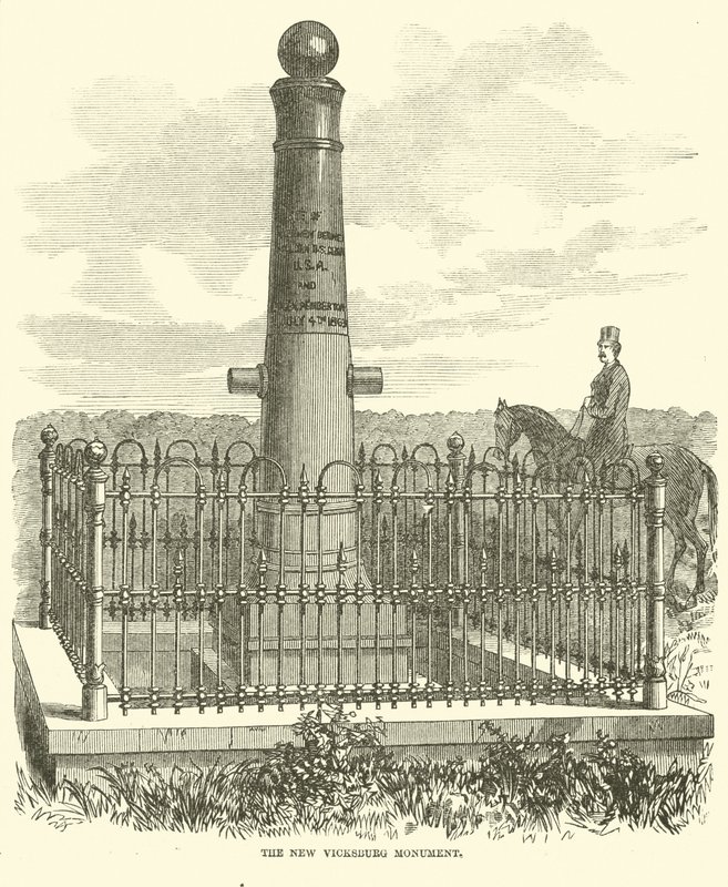 Il nuovo monumento di Vicksburg, luglio 1863 da American School
