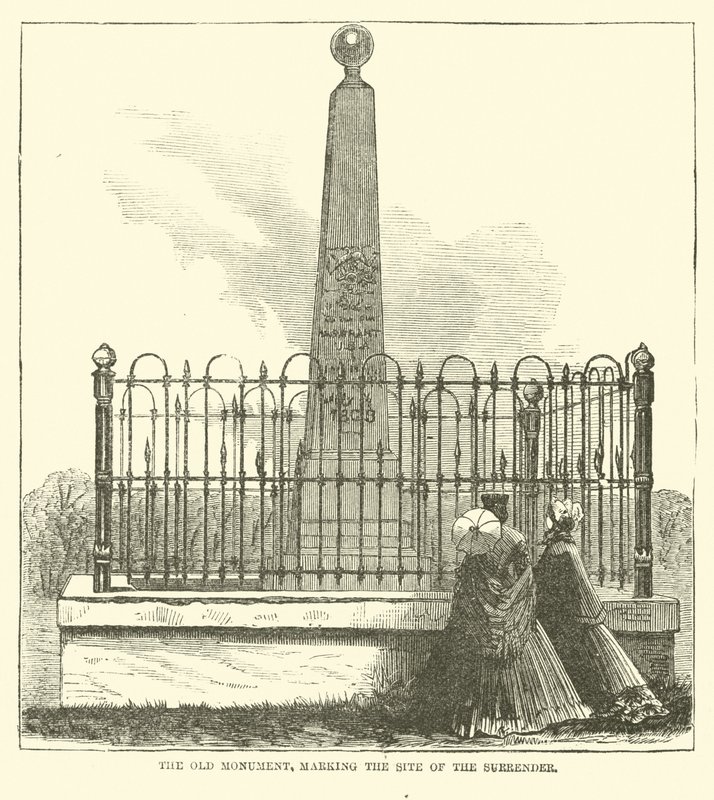 Il vecchio monumento, che segna il sito della resa, luglio 1863 da American School