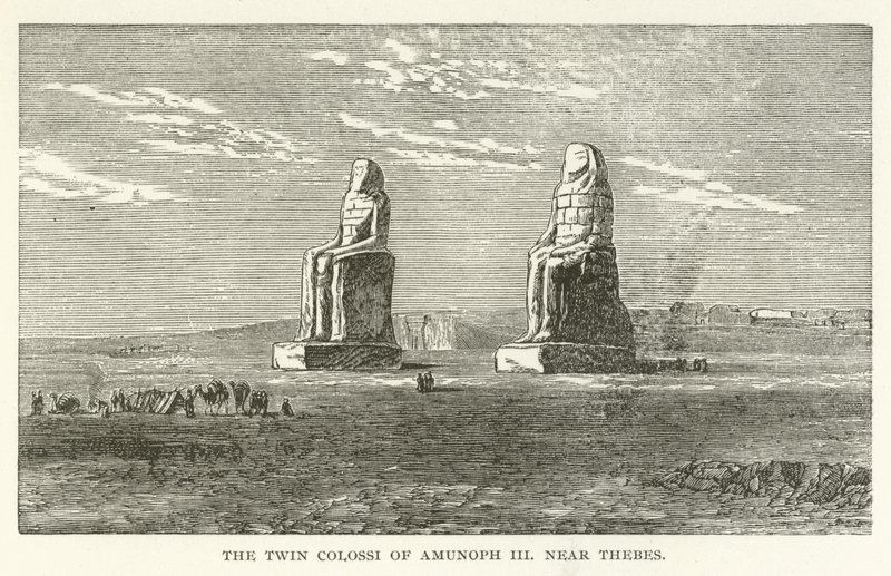 I Colossi Gemelli di Amenofi III vicino a Tebe da American School