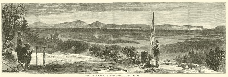 La stazione di segnalazione avanzata vicino a Ringgold, Georgia, maggio 1864 da American School