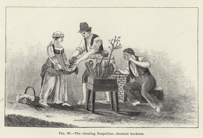 Il truffatore napoletano di castagne da American School