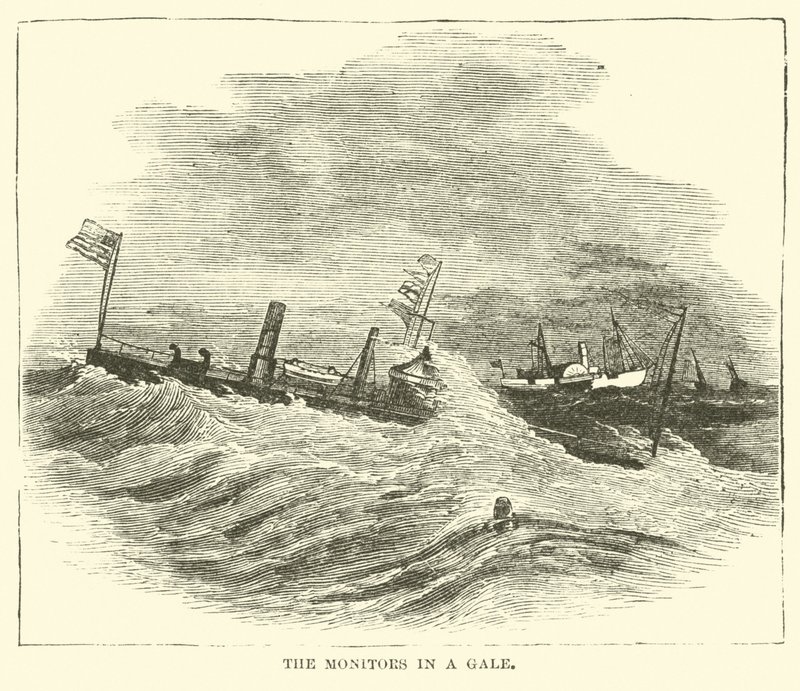 I monitor in una tempesta, dicembre 1864 da American School
