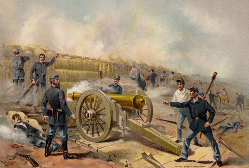 Esercito degli Stati Uniti, assedio e cannoni Barbette, Fort Haskell da American School