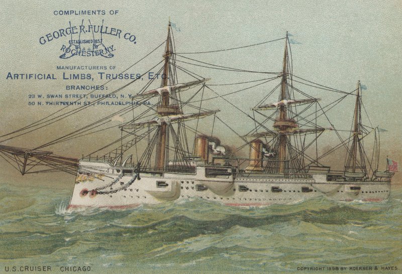 Incrociatore della Marina degli Stati Uniti USS Chicago, 1898 da American School