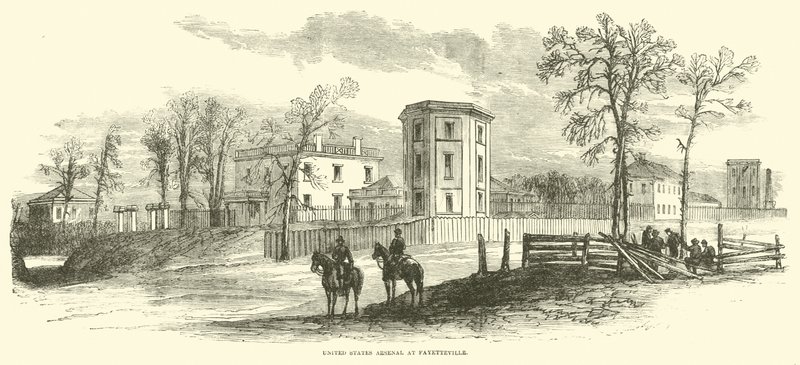 Arsenale degli Stati Uniti a Fayetteville, marzo 1865 da American School