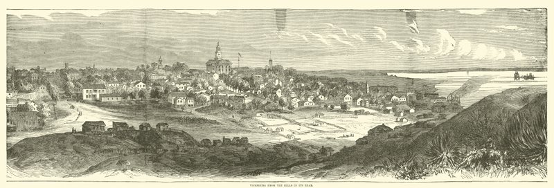 Vicksburg dalle colline nel suo retro, maggio 1863 da American School
