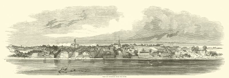 Veduta di Vicksburg dal fiume, giugno 1862 da American School