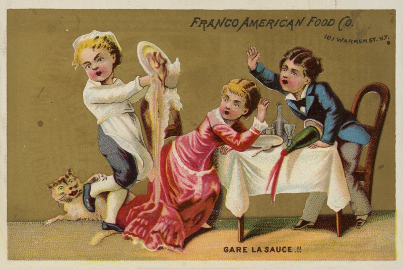 Cameriera che fa cadere la cena da American School