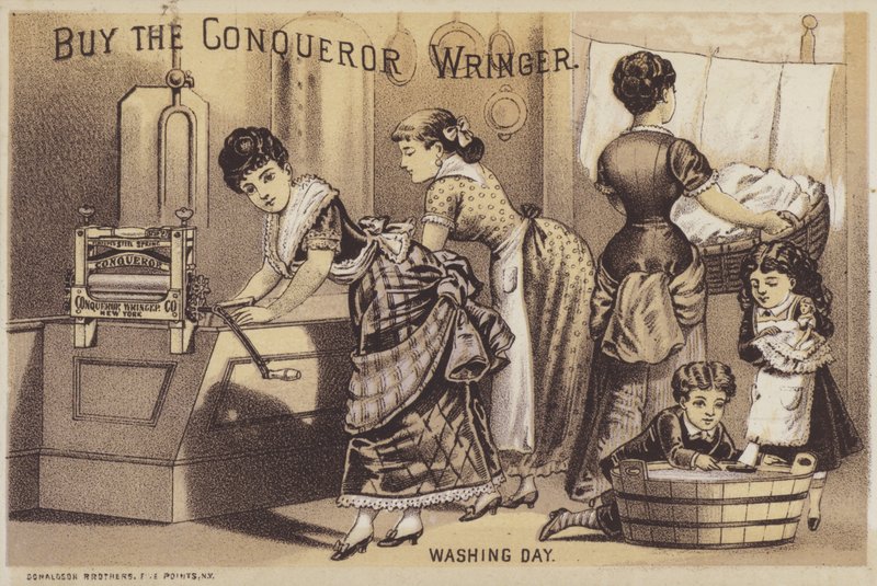 Giorno del bucato (cromolitografia) da American School