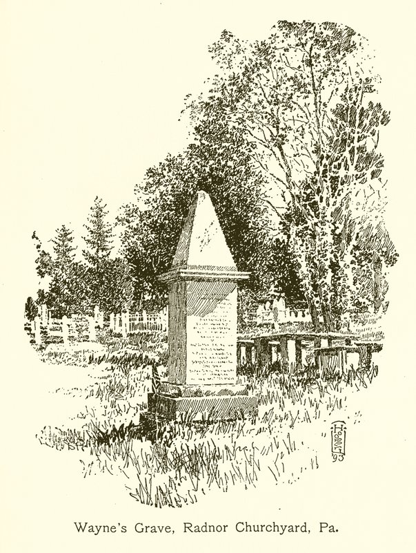 Tomba di Wayne, Cimitero della Chiesa di Radnor, Pa da American School