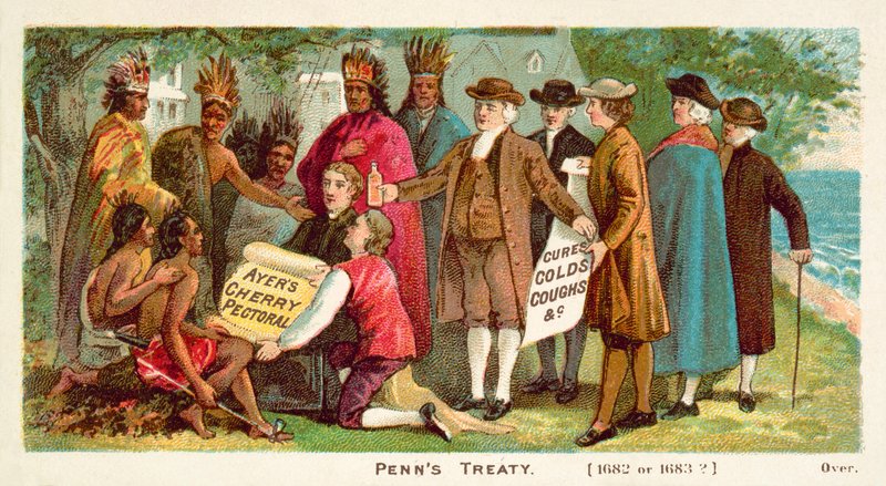 Trattato di William Penn con i nativi americani, 1682 da American School