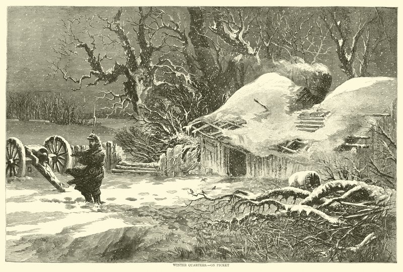 Quartieri invernali, in picchetto, febbraio 1864 da American School