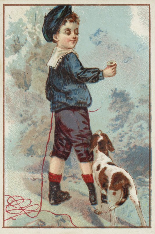 Ragazzo con cane da American School