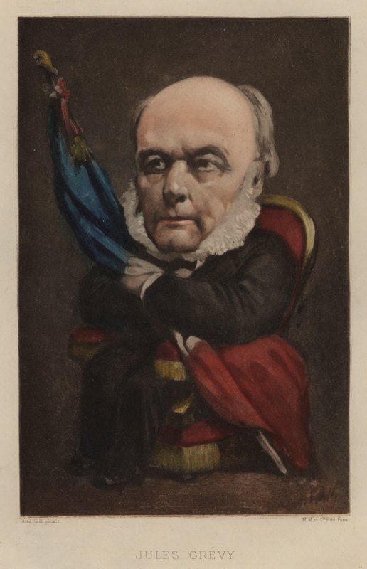 Jules Grevy, statista francese da Andre Gill