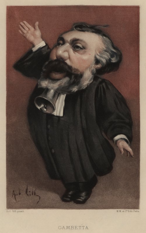 Leon Gambetta, statista francese da Andre Gill