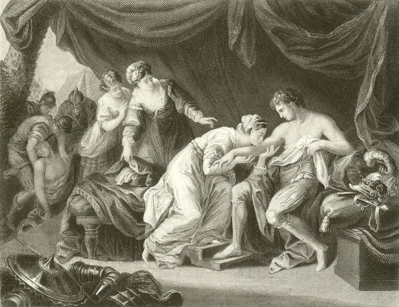 Veleno succhiato dalla ferita del principe Edoardo dalla sua consorte Eleonora da Angelica Kauffmann