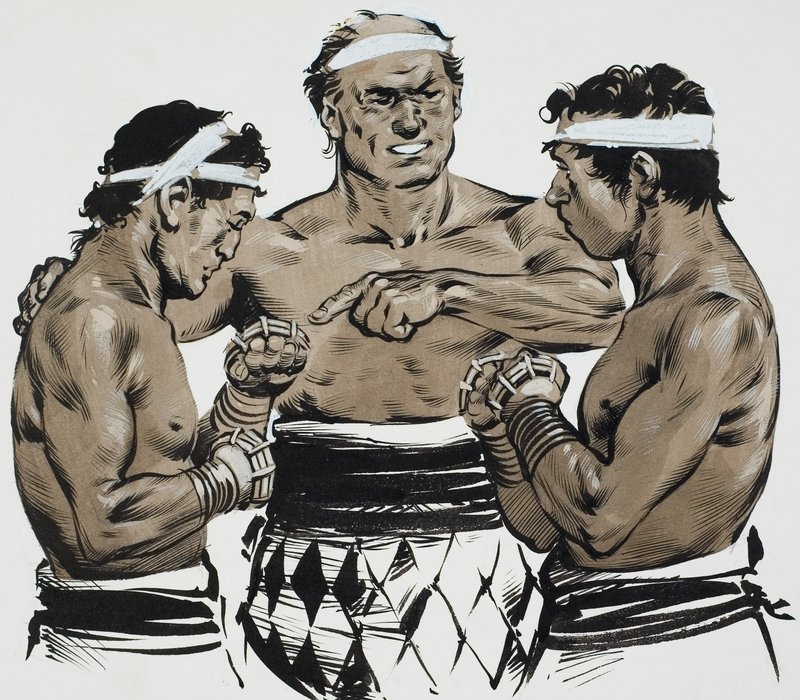 Boxe (gouache su carta) da Angus McBride