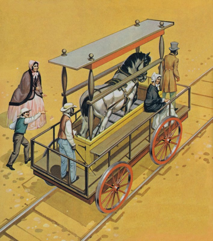 Locomotiva a cavalli (litografia a colori) da Angus McBride