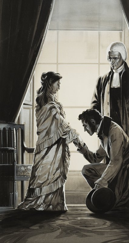 Come si è diffusa la notizia: "Il re è morto" (gouache su carta) da Angus McBride
