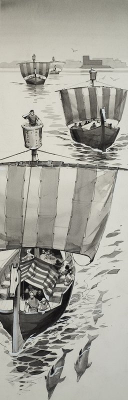 Fenici (guazzo su carta) da Angus McBride