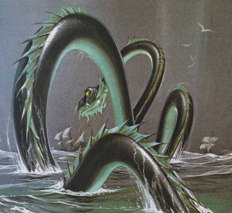 Serpenti di mare (litografia a colori) da Angus McBride