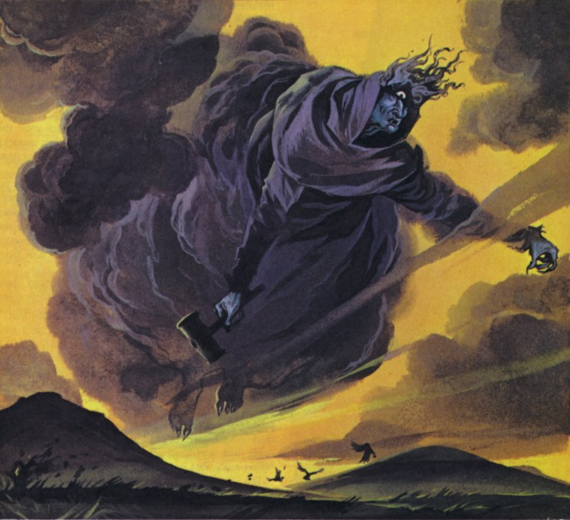 Il Cailleach-Bheur (litografia a colori) da Angus McBride