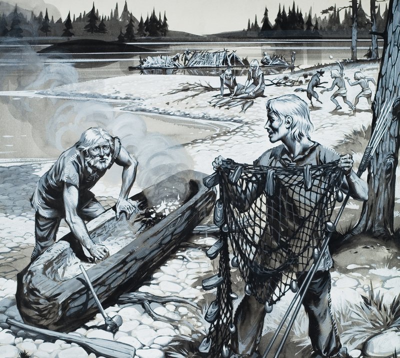Il popolo delle foreste della Scandinavia (gouache su carta) da Angus McBride