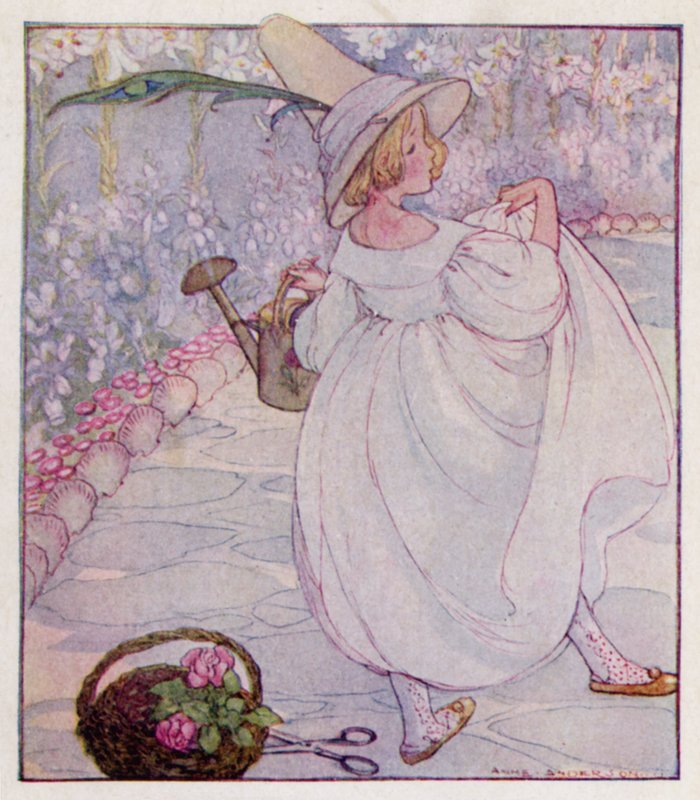 Filastrocca: Mary, Mary, quite contrary, How does your garden grow? With silver bells and cockle shells, And pretty maids all of a row da Anne (after) Anderson