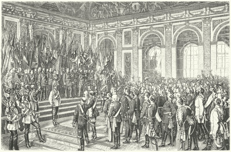 Guglielmo I di Prussia proclamato Imperatore di Germania a Versailles da Anton Alexander von (after) Werner