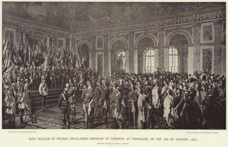 Re Guglielmo di Prussia proclamato imperatore di Germania da Anton Alexander von Werner