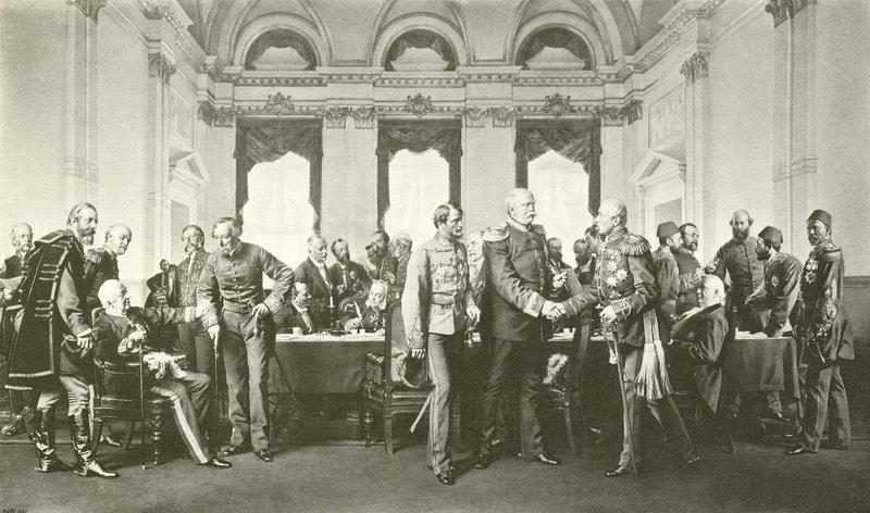 La Conferenza di Berlino (incisione) da Anton Alexander von Werner