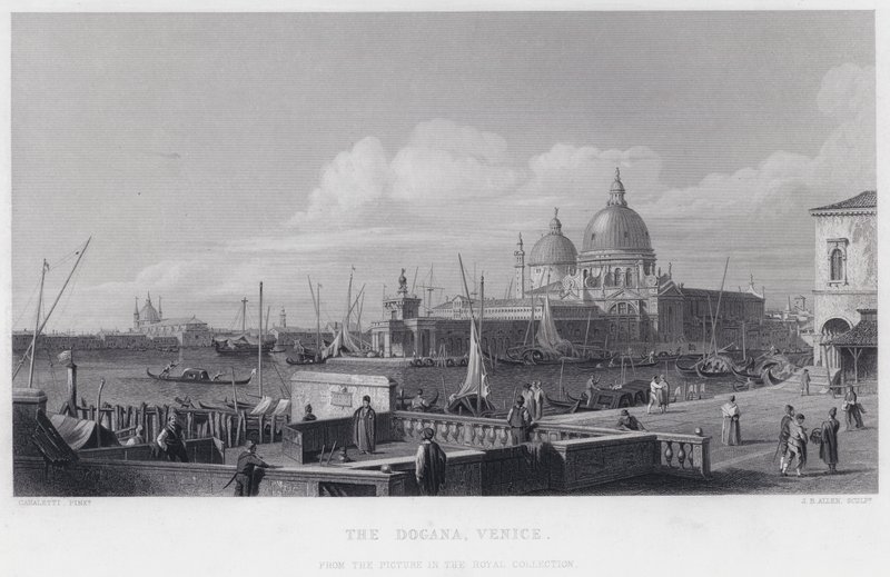 La Dogana, Venezia da Antonio (after) Canaletto