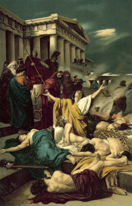 I Maccabei (Il Martirio dei Sette Maccabei) (cromolitografia) da Antonio Ciseri